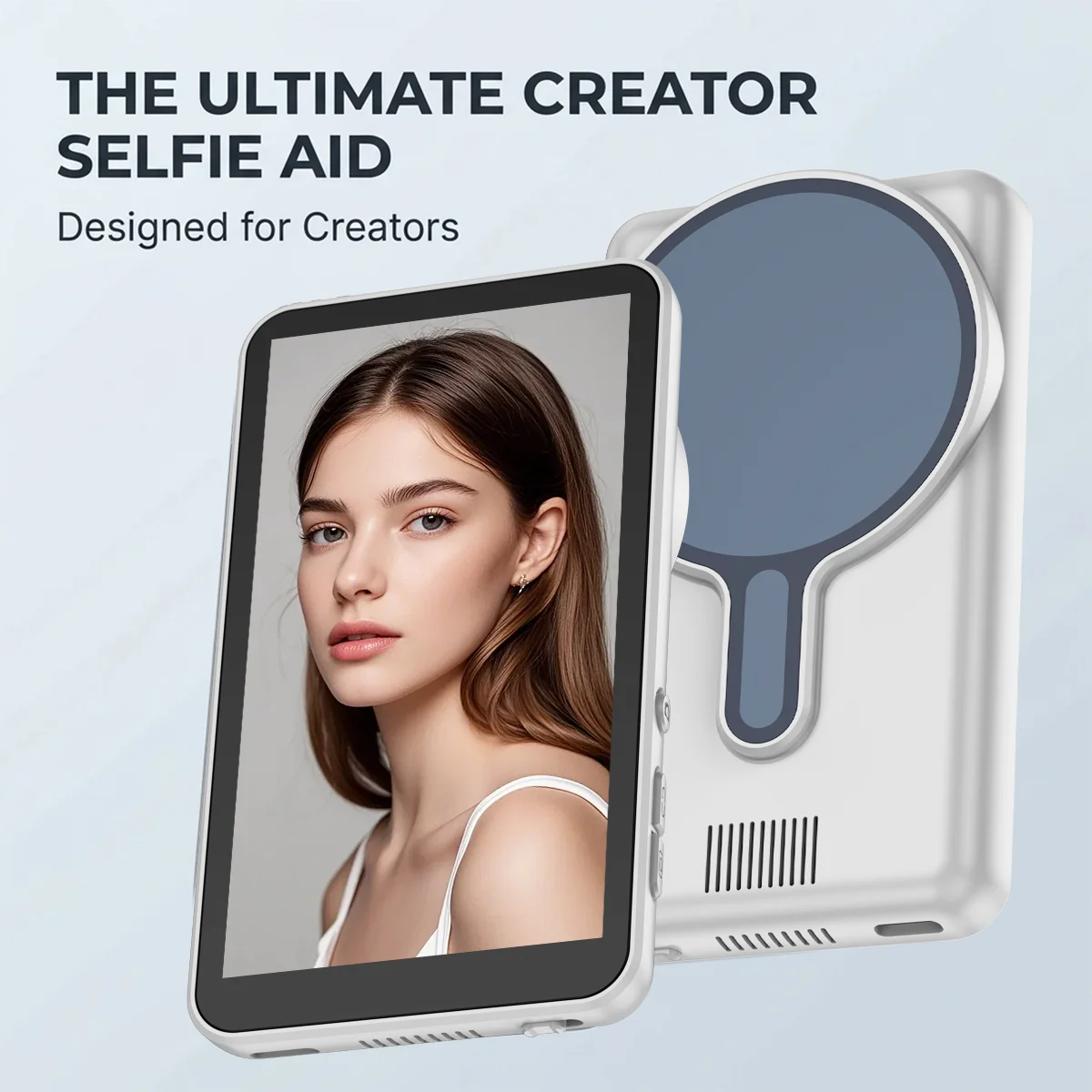 

Magnetic Selfie Monitor Screen Smartphone Rear Camera Viewfinder for Vlog Live Stream, Portable Selfie Display with Contr