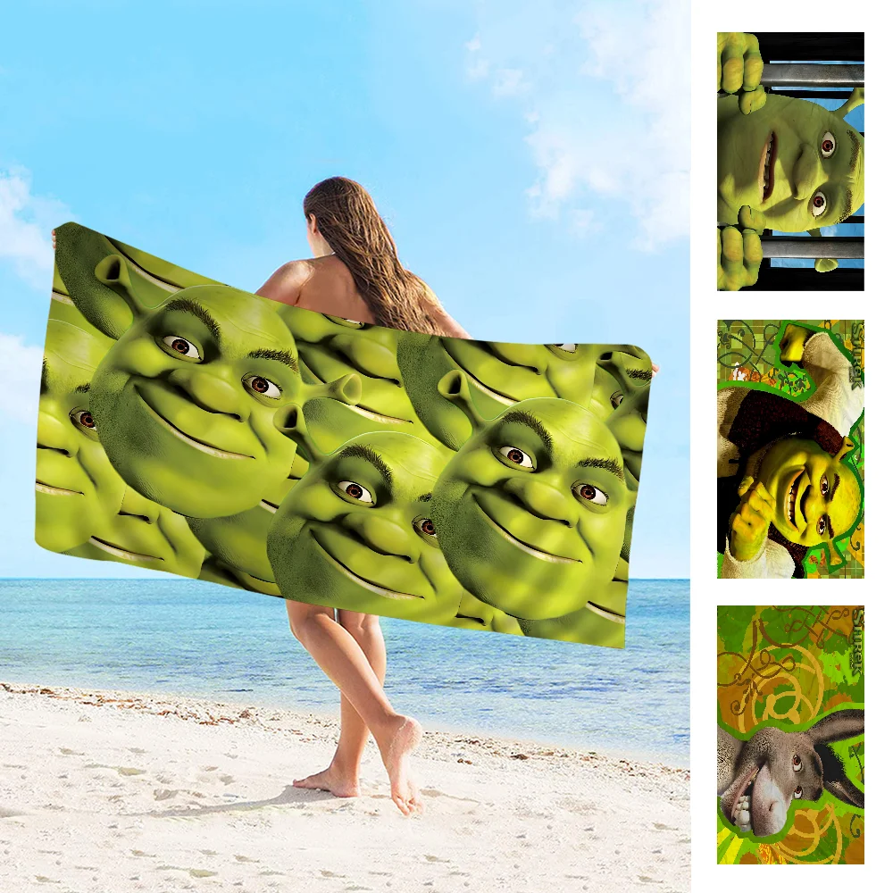 Anime S-Shrek moive Towel Microfiber Beach Towel Absorbent Quick dry Soft Yoga Swimming Resort Mountain Climbing Towel