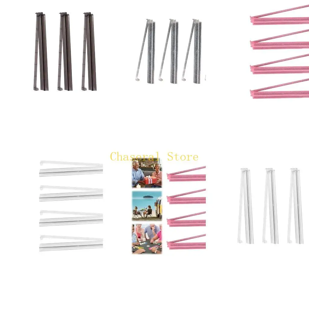 

E7CE 4 шт. прозрачные стойки для маджонга с толкателем, органайзеры для американской плитки, аксессуары для маджонга