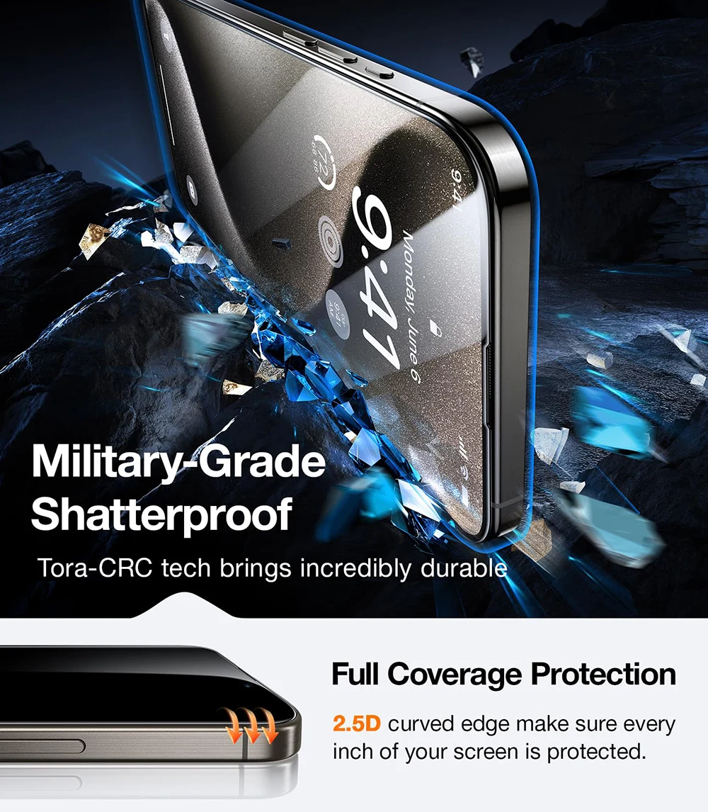 3/4/5 قطعة من الزجاج المقسى المضاد للتجسس لهاتف iPhone 17 Pro Max 17 واقيات شاشة الخصوصية الهوائية لهاتف iPhone 16 15 Plus 14 ProMax 16e