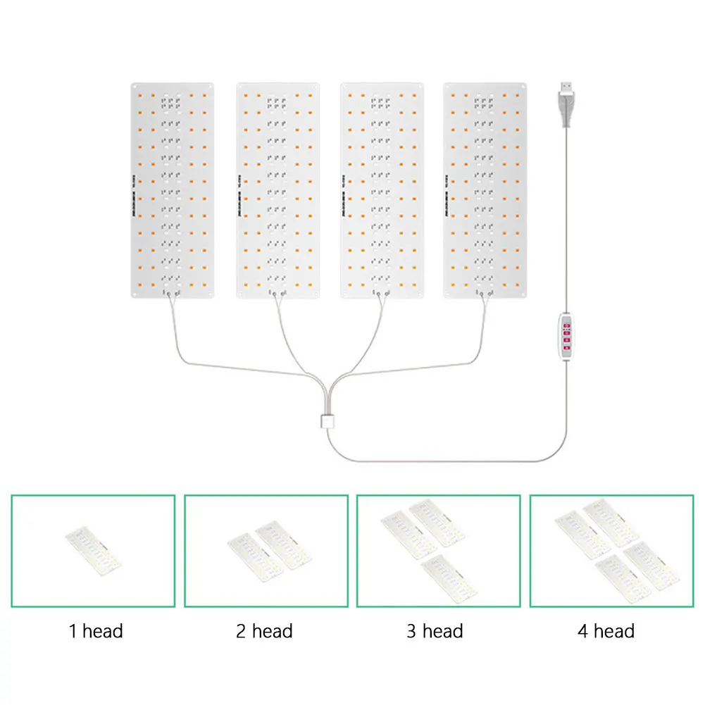 

Ультратонкие панельные светильники для выращивания растений, USB-светильники полного спектра с таймером, лампа для выращивания комнатных растений