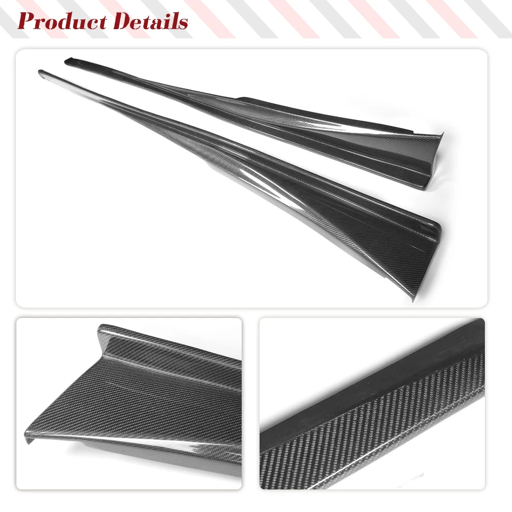 for Lexus IS250 IS350 F Sport 2013-2020 Carbon Fiber Car Side Skirts Apron Extension Lip Side Skirts Spoiler Lip view 5