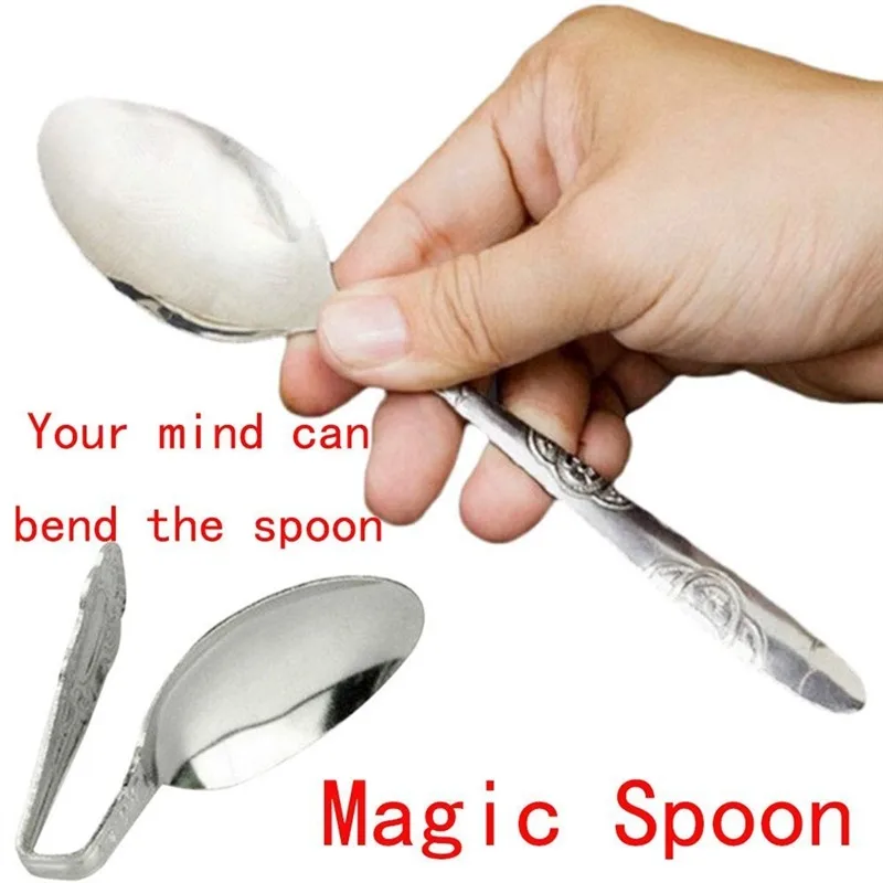 Easy Show Magical Magic Trick Mind Control Bending Spoon Telepathy Close Shot Magic Funny Party Puzzle Toy Gifts For Children