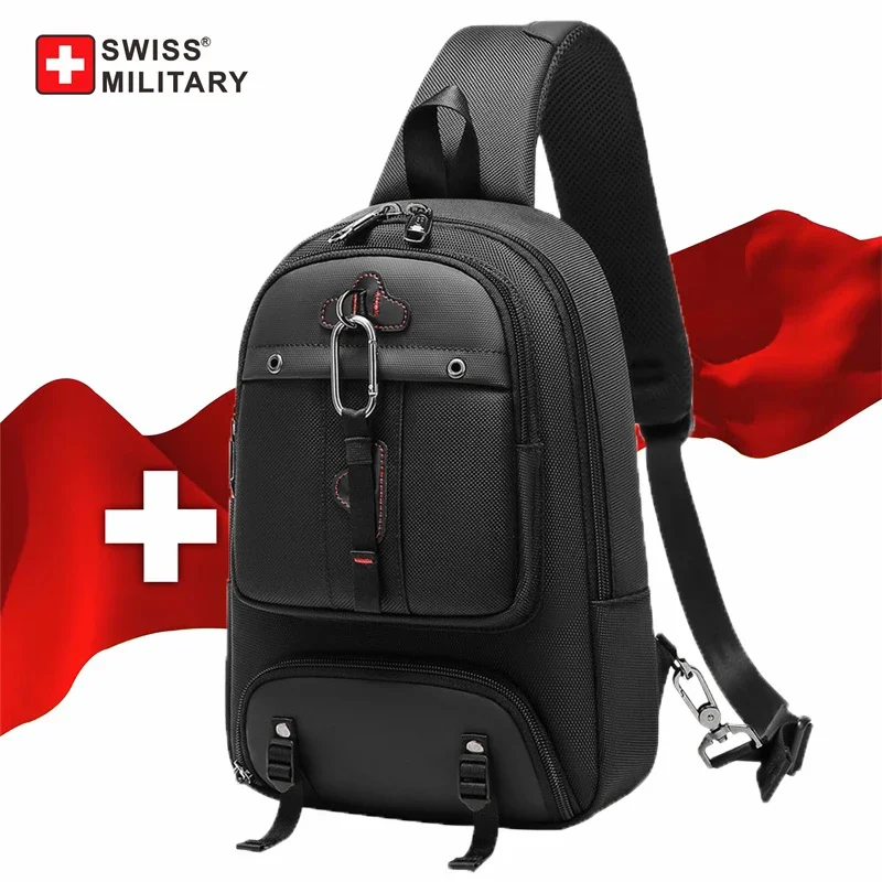 SWISS MILITARY Zupełnie torba na klatkę piersiowa nowa męska torba Crossbody przeciwko złodziejom wodoodporne torby na ramię przypadkowe krótka wycieczka dla plecak podróżny płci męskiej