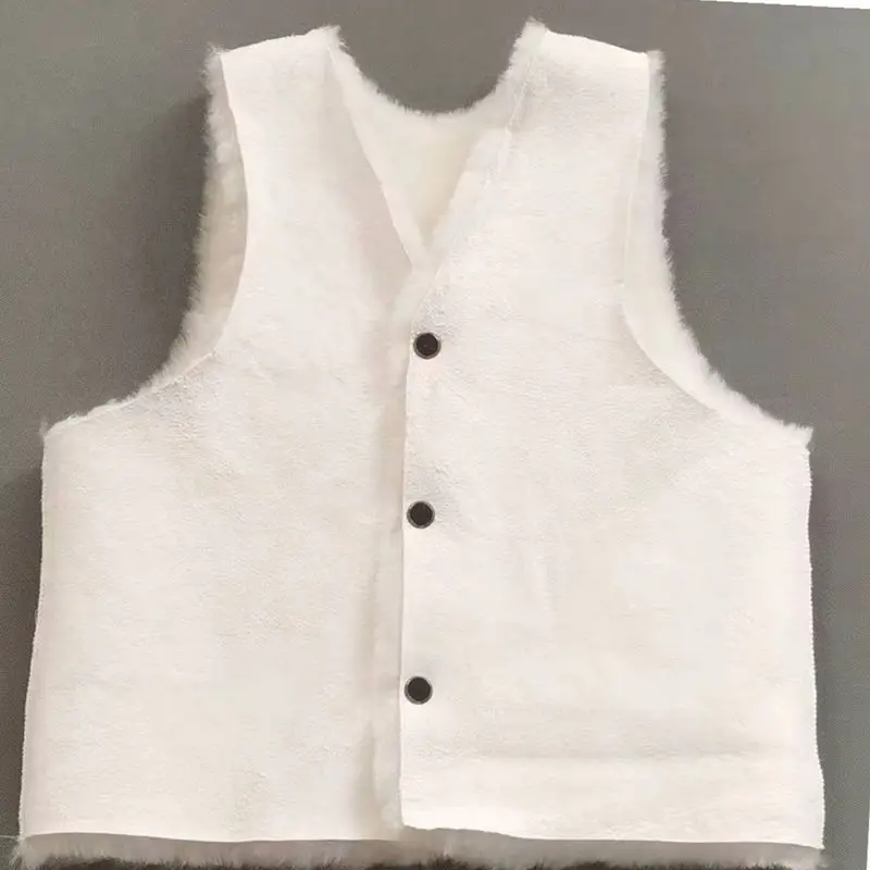 100% Schapenvacht Jas Winter Vest Schapen Shearling Warm Bont Mouwloos Jasje Mannen Vrouwen Wollen Voering Sneeuwpakken Kleding Jassen