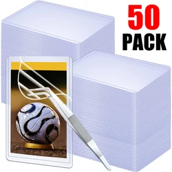 1/50Pcs Transparent Korean Kpop Card Sleeve with Protective Film Clear Card Holder Idol Photo Game Card Cover 35PT