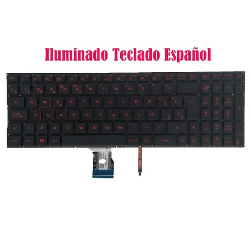 Y+Spanish Red backlit keyboard for Asus GL502V GL702V FX502V G502V Teclado