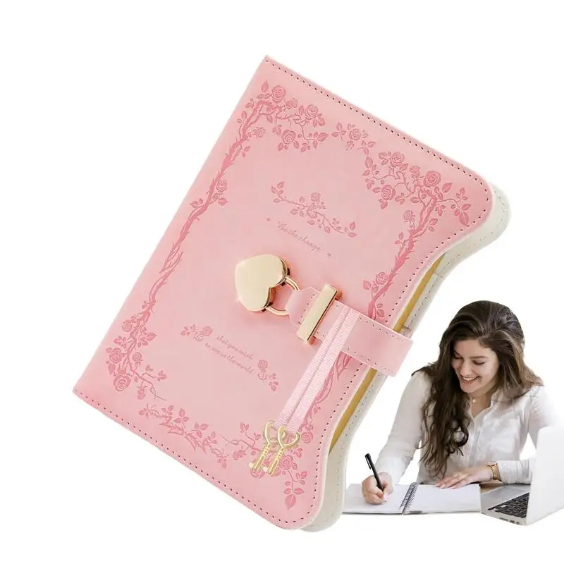 Imagem -01 - Notebook Recarregável de Couro pu com Fechadura e Chave Diário de Bloqueio para Mulheres e Meninas Diário Secreto Pessoal b6 360 Páginas notebook recarregavel de couro pu com fechadura e chave diario de bloqueio para mulheres e meninas diario secreto pessoal b6 360 paginas 01