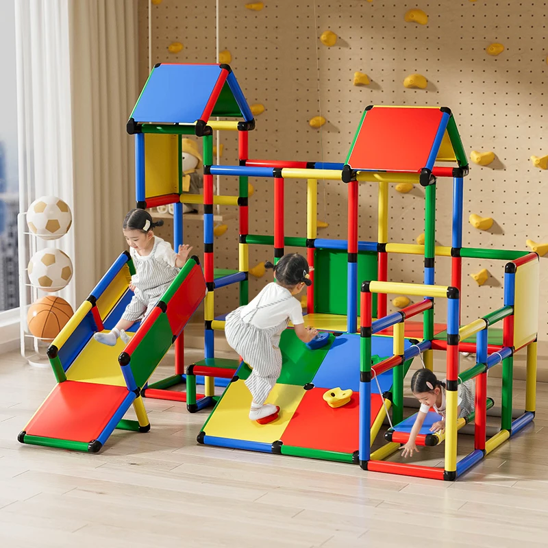 New Style Create and Play Life Size Structures Building Set Collections Climbing Toys Structures  Set Climbing Frame With Slide