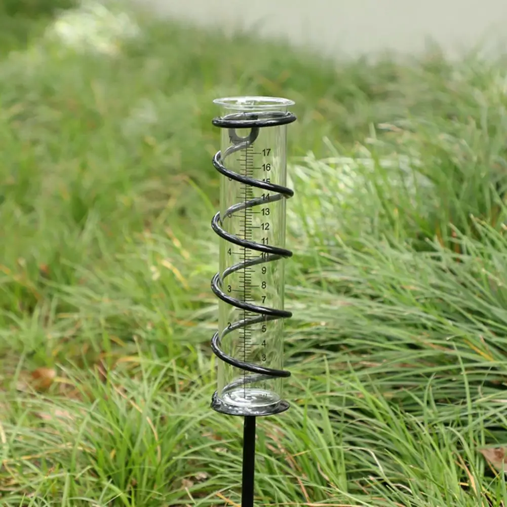 

Weather-resistant Rain Gauge Capacity Outdoor Rain Gauge with Spiral Stake for Garden Lawn Patio Replacement Tube with for Farm