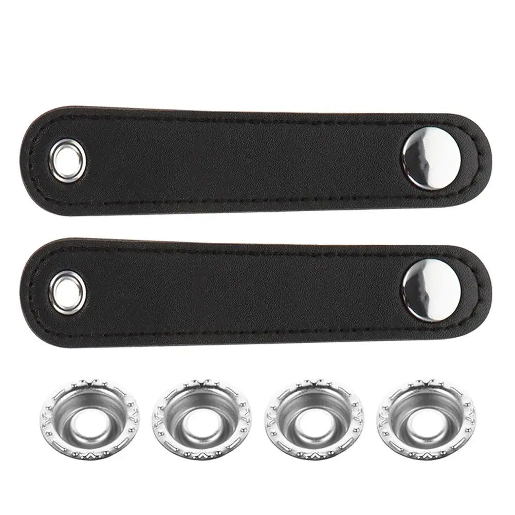 

2pcs Accordion Bellows Buckle Belt Black Universal Double Layer Strap Replacement Parts Instrument Accessories