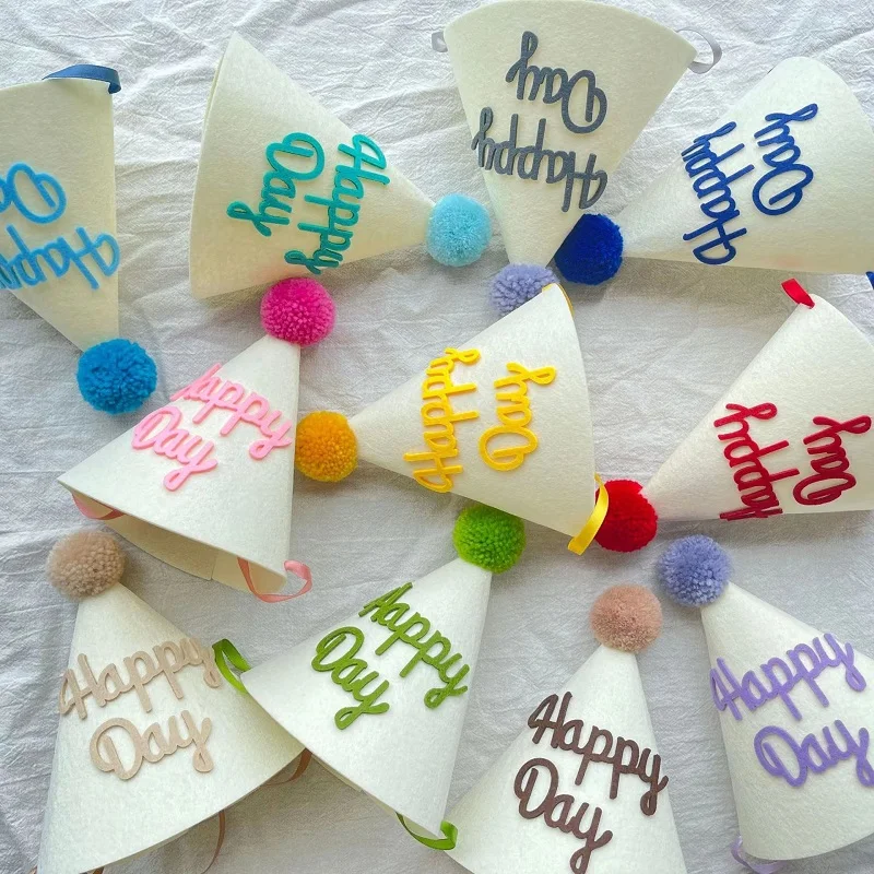 Kids Headcover Anniversary Cap Children Birthday Party Crown Baby Shower Hat Photo Prop