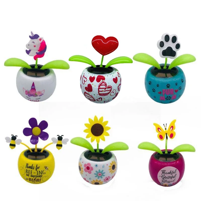 

Solar Automatic Swing Solar Flower Car Ornaments