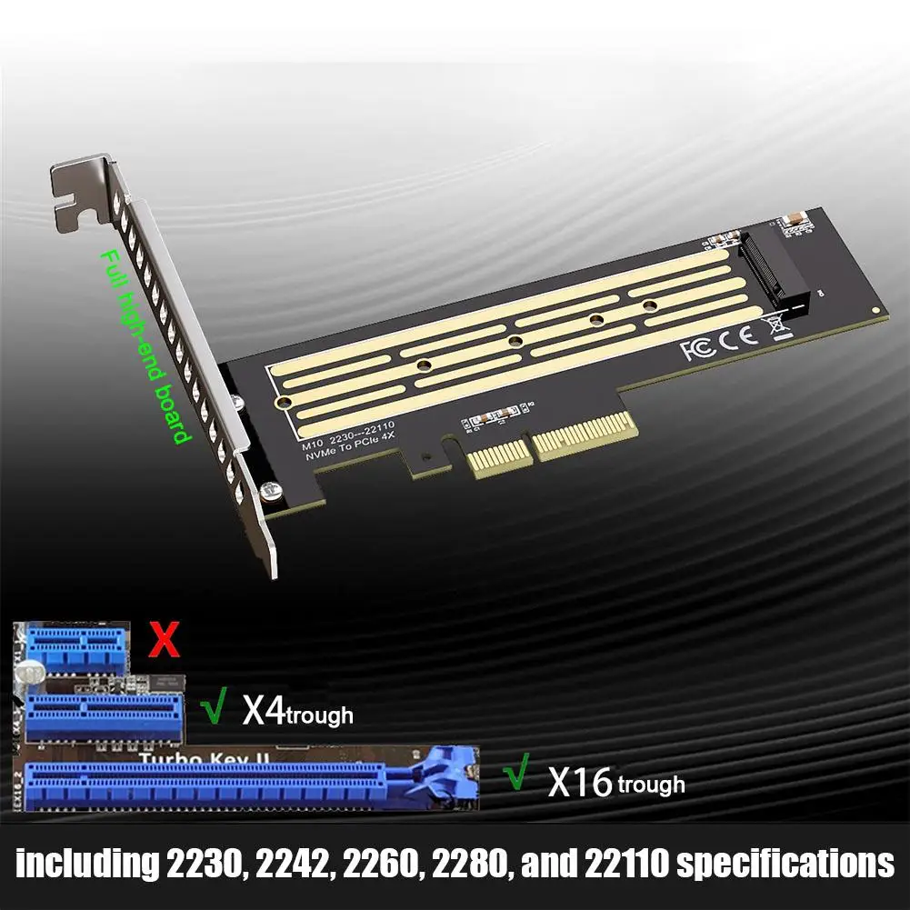 For SSD Disks M.2 NVME Conversion PCIE PCI-E4.0X4 X8 Conversion M.2 X16 PCIE PCIE High-speed X4 NVME NVME To Expansion Card M6C5