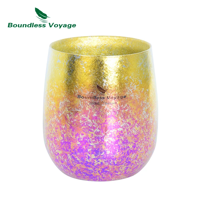 

Boundless Voyage Titanium Double-layer Cup Anti-scalding Colorful Teacup Mug for Water Tea Wine Beer Fruit Juice