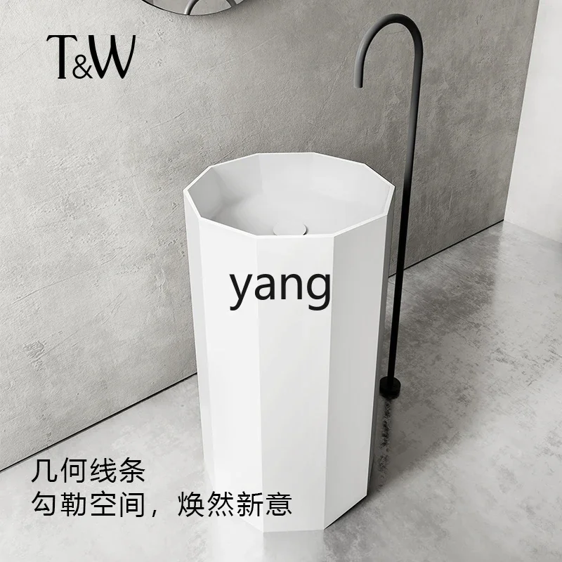 

LTT artificial stone polymer column basin wash basin bathroom balcony floor integrated
