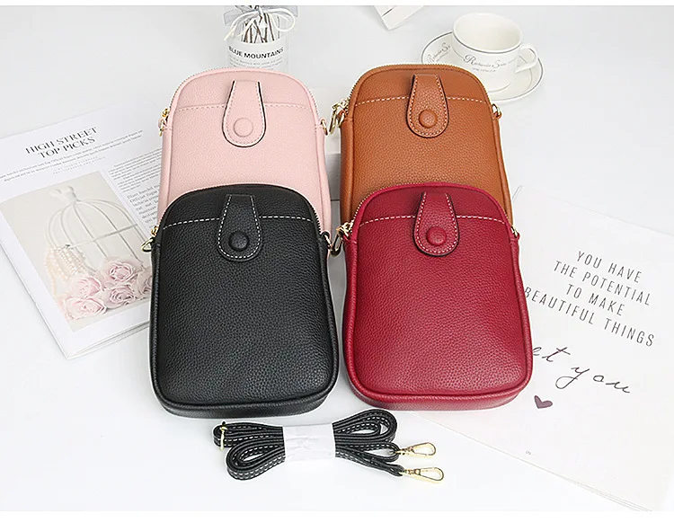 Modische Handytasche Damen Umhängetasche Einschultrige Mini Quadratische Tasche Kartenhalter Tragbare PU-Leder Geldbörse – Detail 5