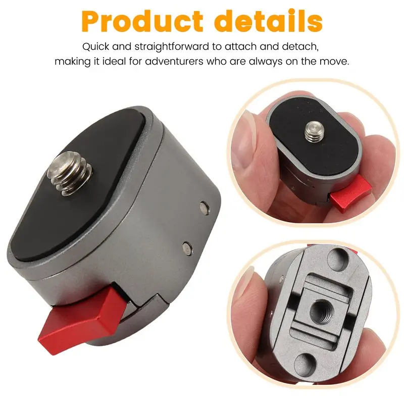 Suporte portátil inteligente para câmera de ação gopro estabilizador universal de liberação rápida para acessórios gopro