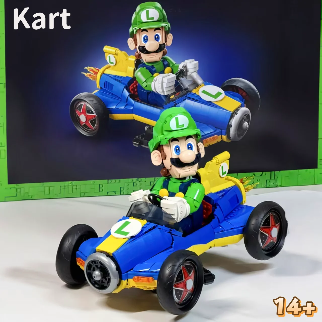 2026 New 2234Pcs Marioed Luigi Standard Kart 72050 Mach 8 Model Building Blocks Classic Game Racing Car Toys For Birthday Gifts