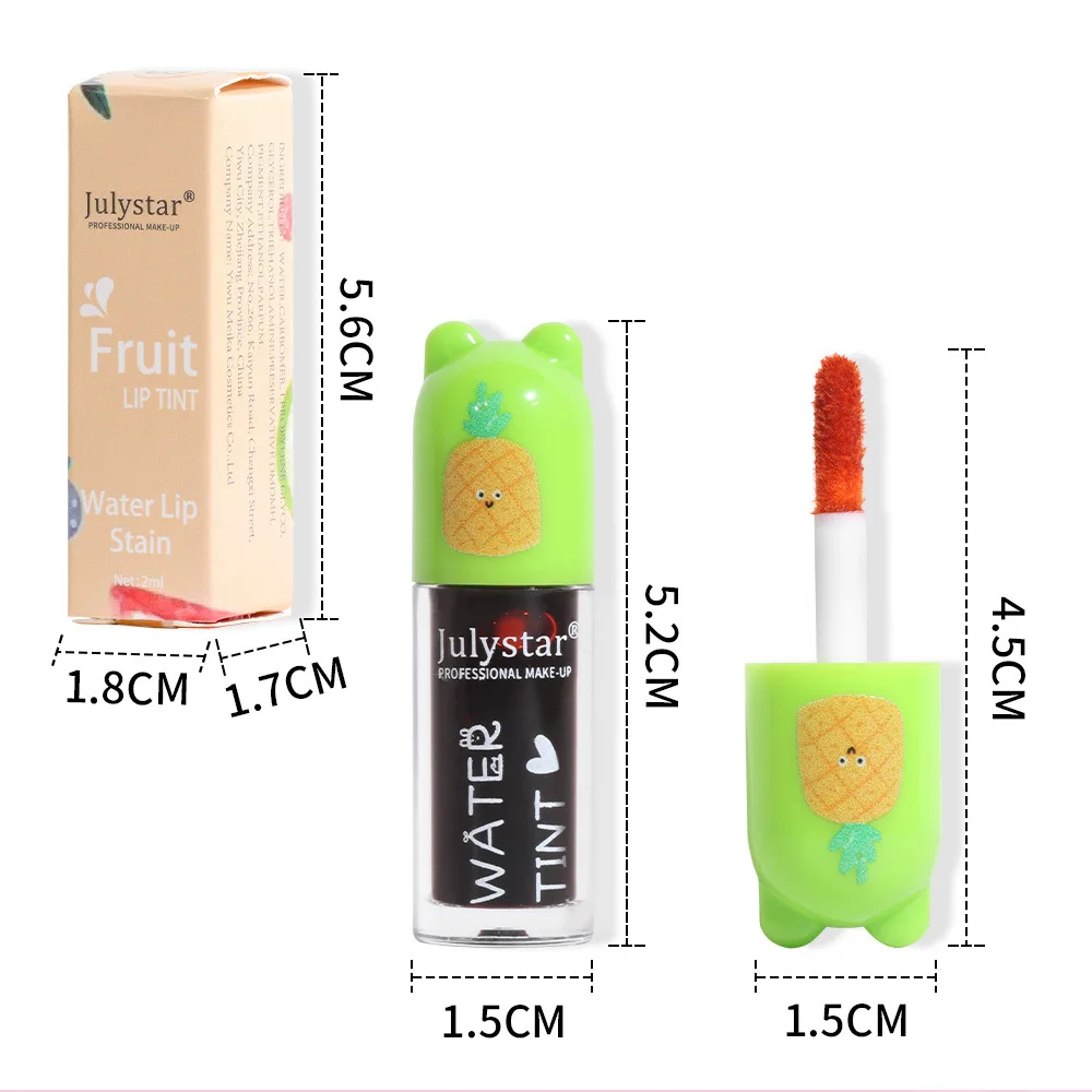 Julystar 6 Kleur Zachte Buis Lip Glazuur Lipgloss Hydraterende Lippenbalsem Transparante Kleur Schattige Anime Styling Vrouwelijke Make-Up