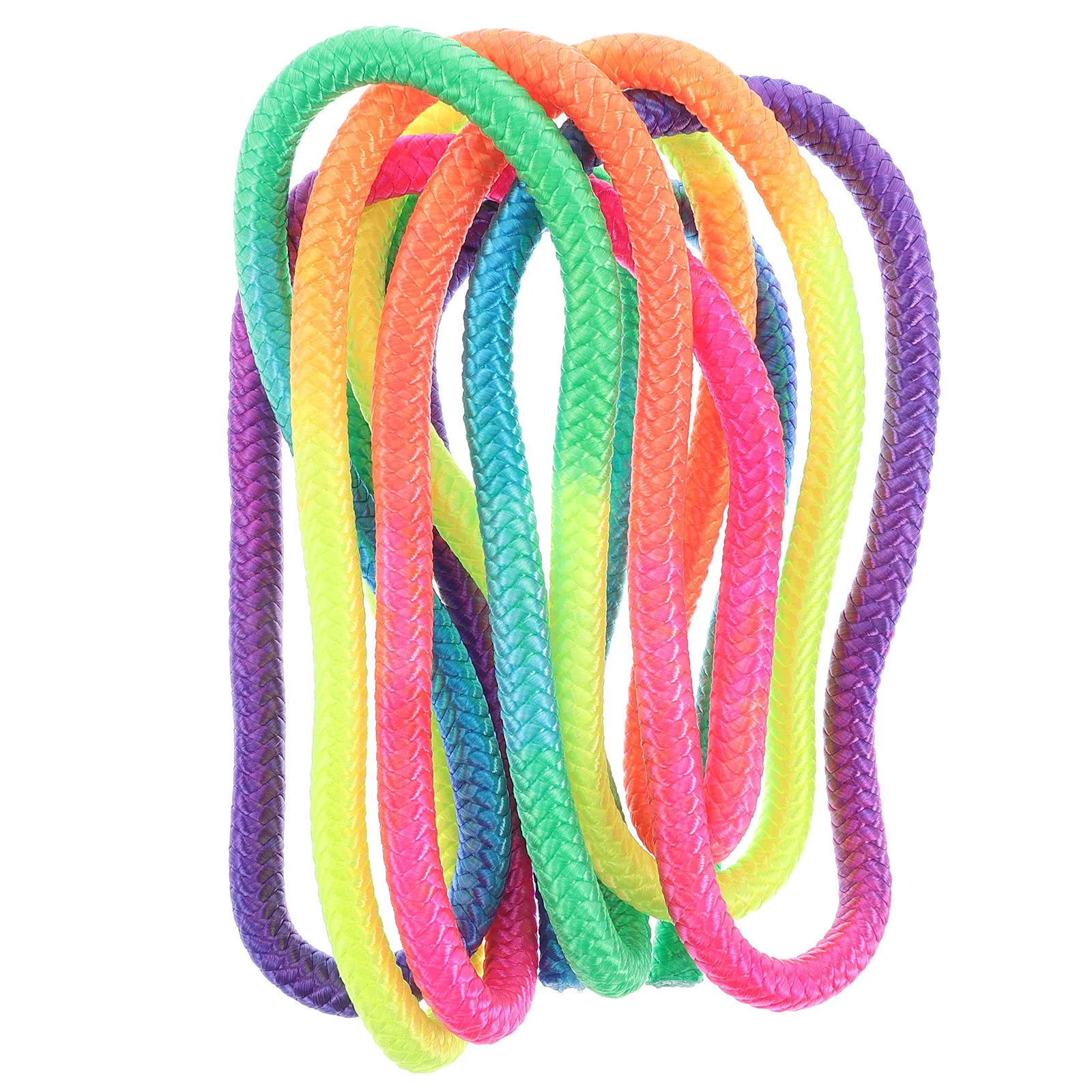 Adjustable Colorful Gradient Rhythmic Gymnastics Rope Exercise Jump Rope for Fitness Gymnastics Training Equipment