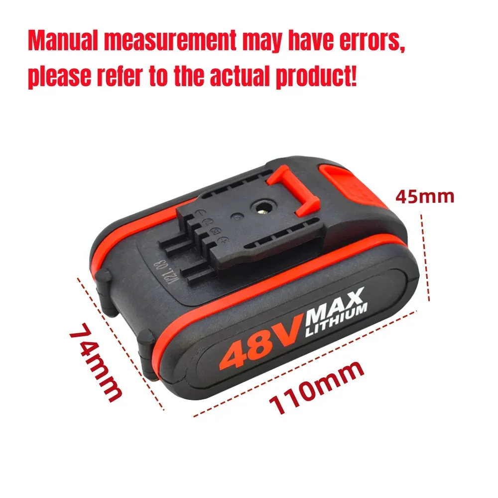 48V Rechargeable Lithium Ion Battery Worx Battery,Replace 21VF 48VF 88VF Impact Drill Electric Drill Scissor Chainsaw Power Tool