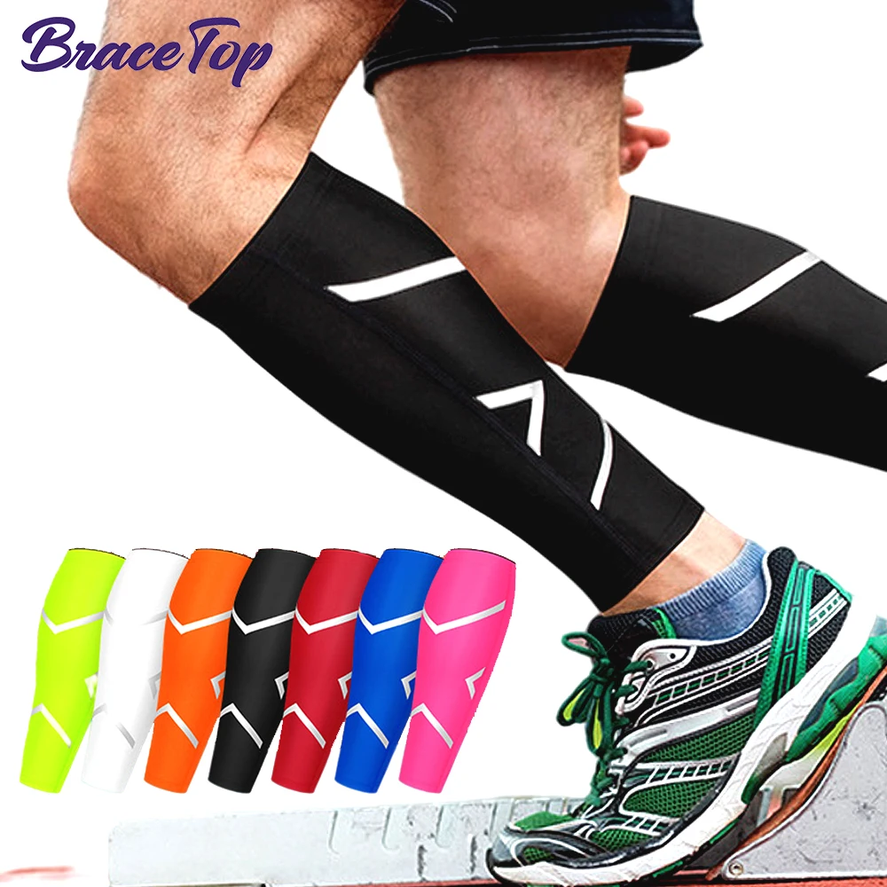 Sports Compression Calf Guards Leg Sleeve Shin Brace, Men Women Cycling Leg Warmers Running Football Basketball Sports Support