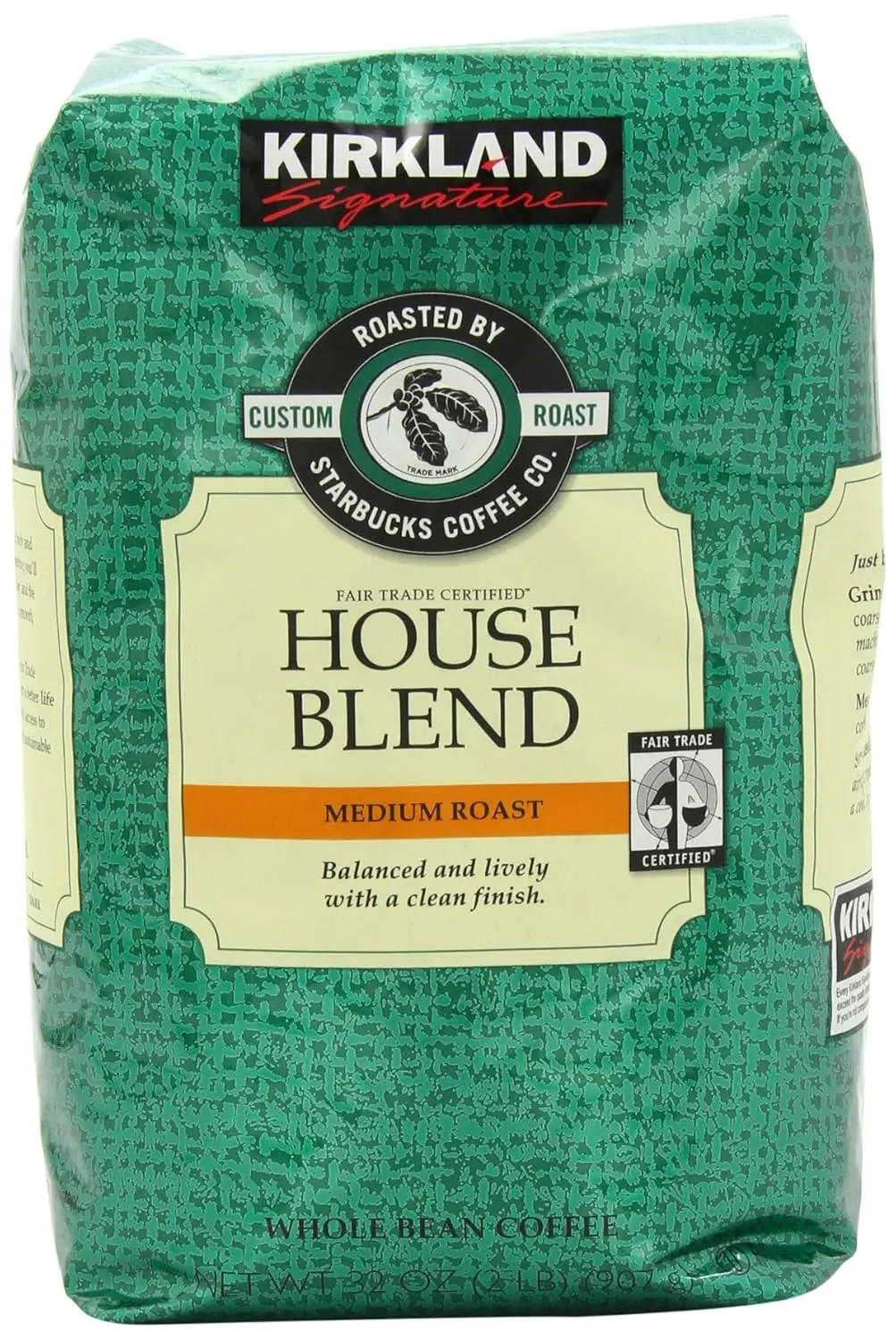 

Signature'S Starbucks Bean Coffee, Medium Roast House Blend, 32 Ounce