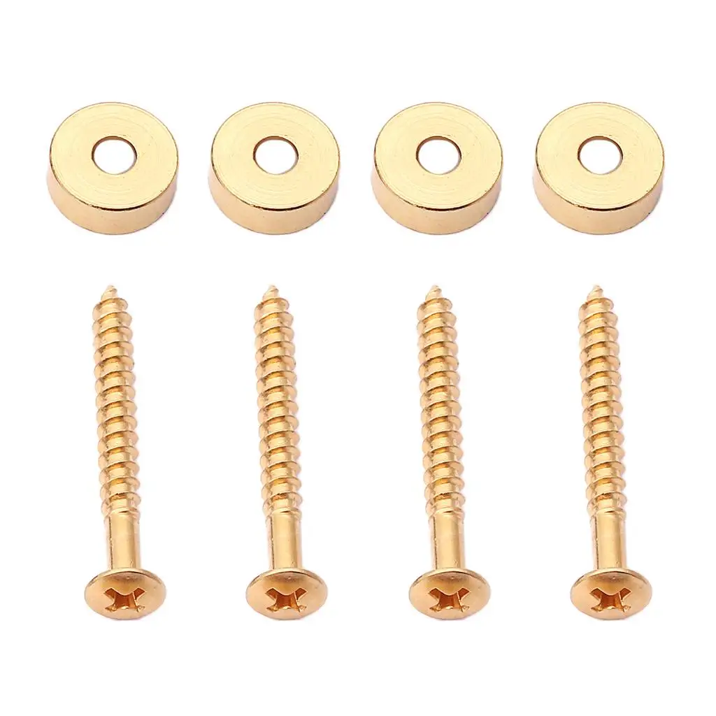 Durable Replacement Ferrules Bushings with Matching Screws Golden 4pcs/Set