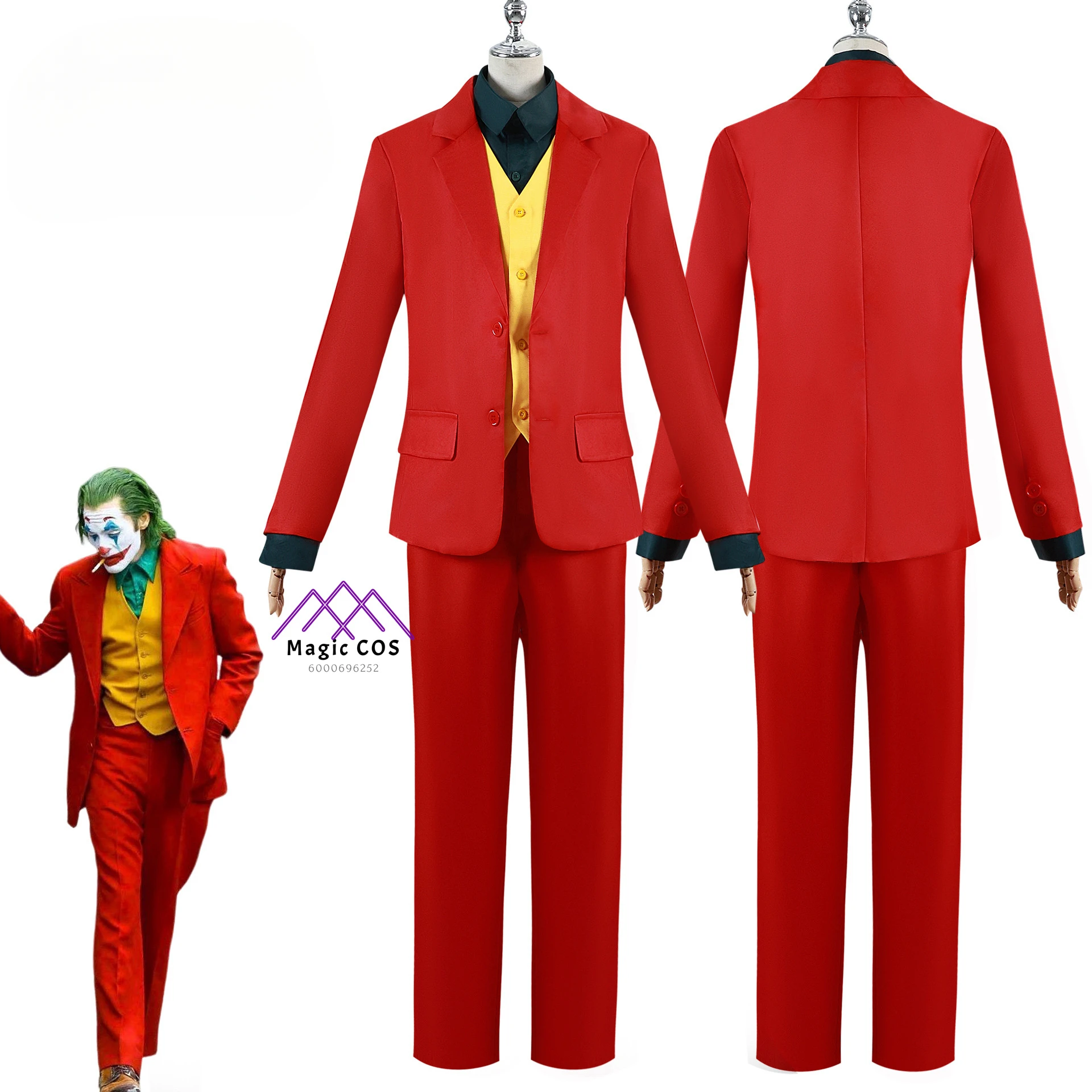 Halloween Costume Budget-Friendly Cos Clown Joker Jequin Phoenix Costume Stage Role-playing Cosplay Set Photo-Ready New Arrival