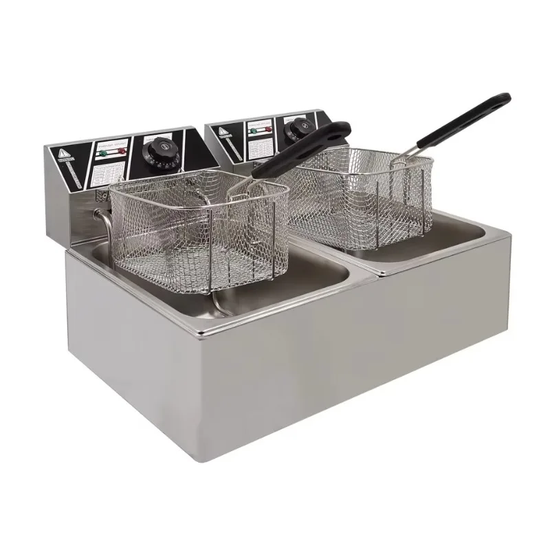 مقلاة كهربائية من الفولاذ المقاوم للصدأ، بطاطس مقلية، دجاج مقلي، مطعم، مقلاة كهربائية تجارية، سهلة التنظيف #2