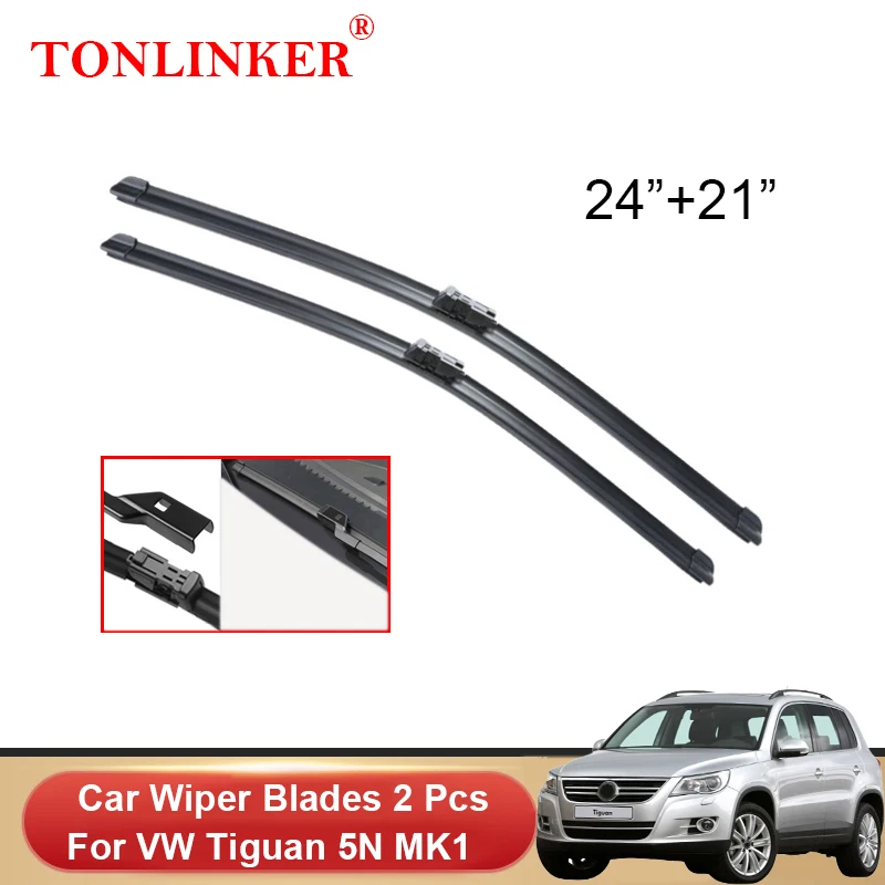 

TONLINKER Wiper Blades For Volkswagen VW Tiguan 5N MK1 2008-2011 2012-2017 Car Accessories Front Windscreen Wiper Blade Brushes