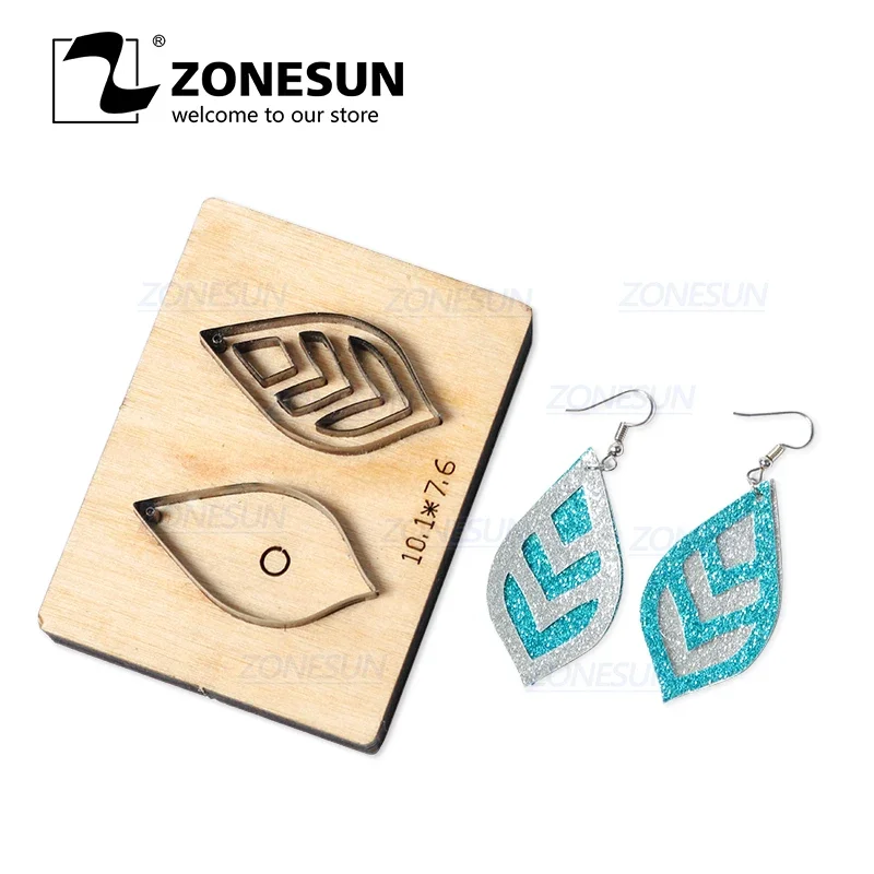 

ZONESUN H7 DIY кожаные серьги режущий штамп перфоратор ручной инструмент режущий нож форма японская сталь