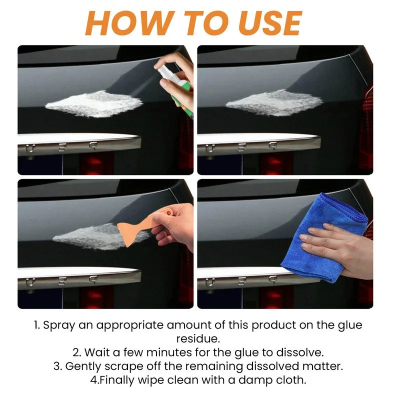مزيل الصمغ متعدد الوظائف ينظف الباب بقايا ذاتية اللصق لنافذة جسم السيارة وطباعة الشاشة وأوراق لاصقة