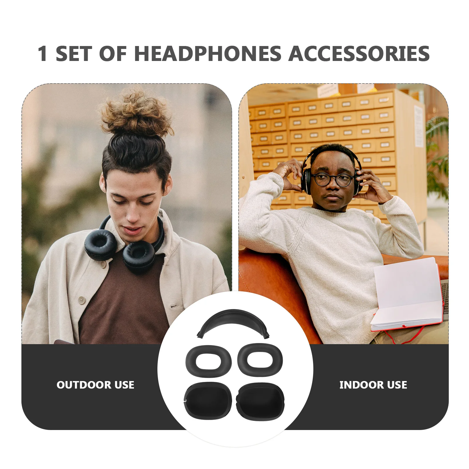 

1Set Earphone Sleeve Tpu Headphone Cushion Cover Headband Pad Protective Shell Drop Resist