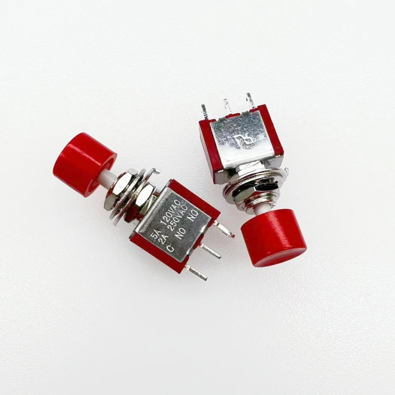 2Pcs 3Pin C-NO-NC 6mm Mini Momentary Automatic Return Push Button Switch ON-(ON) 2A 250V AC/5A 120V AC Toggle Switch Wholesale