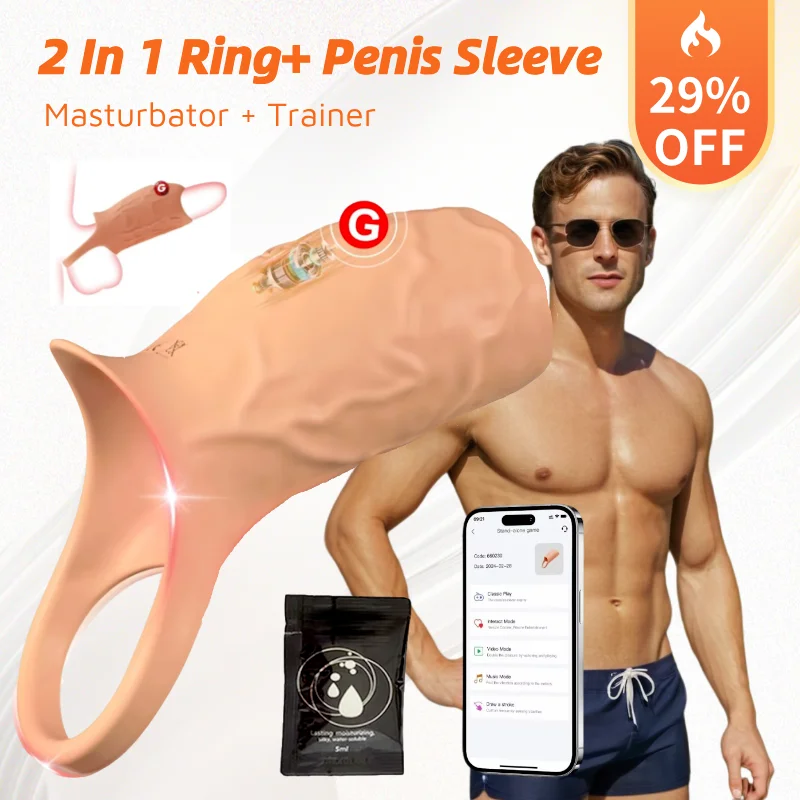 

Vibrating Cock Ring Penis Sleeve Male Sex Toy, 2024 Upgraded APP Control 10 Vibrations Penis Ring Cock Sleeve Male Vibrator