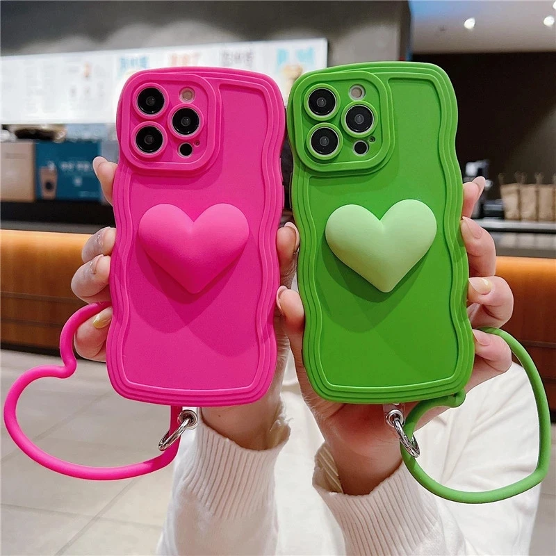 3D Heart Ring Wave Silicon Phone Case For OnePlus 9 Rt 11 11R 10R 9R 9RT 10T 8T ACE Pro Nord N20 5G CE 2 Lite CE2Lite Soft Cover