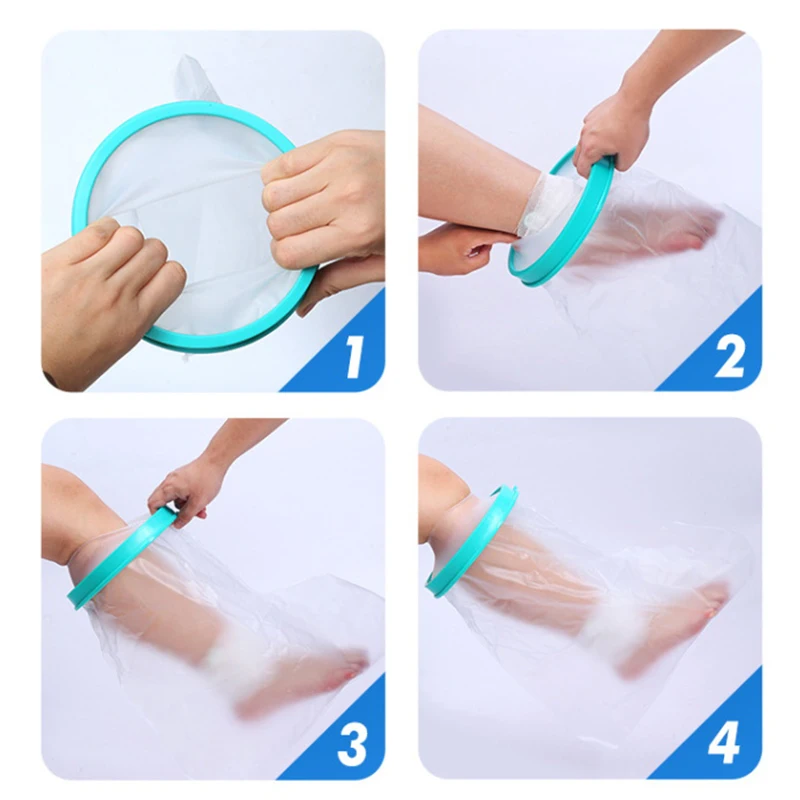 1Pcs Shower Cover Adult Waterproof Sealed Cast Bandage Protector Wound Fracture Leg Foot Arm Palm Bath Protective Ring Sleeve