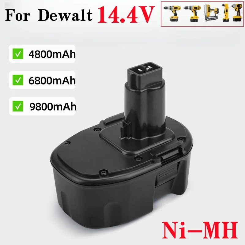 9.8Ah 14.4V DC9091 Battery Compatible with Dewalt 14.4V XRP Battery DW9091 DW9094 DE9038 DE9091 DE9092 Cordless Power Tools