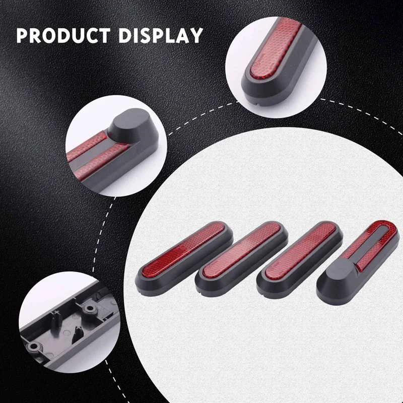 4PCS Electric Scooter Motor Protection Cover Wheel Decoration Cover Reflective Strip For Xiaomi M365 1S PRO PRO2