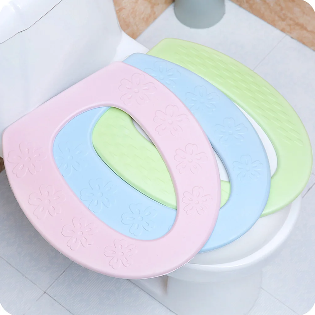 

Angoily 3pcs Universal Toilet Seat Pad Set Waterproof Insulation Bathroom Essential Home Use