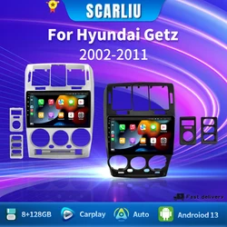 For Hyundai Getz 2002 2003-2011 Car stereo Multimedia Player Carplay Auto GPS navigation 2DIN DSP 8GB+128GB 4G Android 16 radio