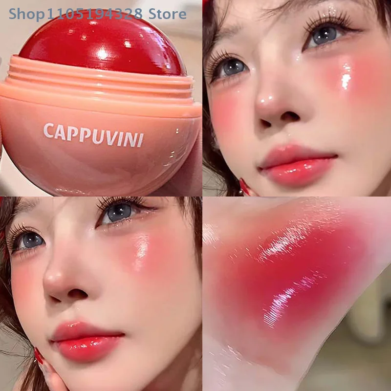 [MP]Cappuvini Juice Blush Ball Water Light Blusher Brightening Face Easy Color Blush Makeup Suitable For Lips And Cheeks
