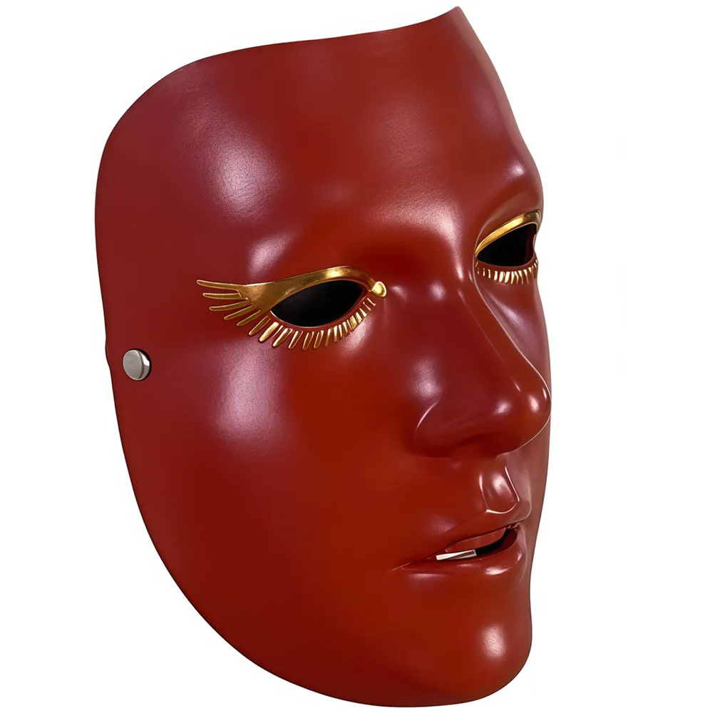 Rote Maskerade-Maske - Mardi Gras Abschlussball Party-Accessoire – Detail 4