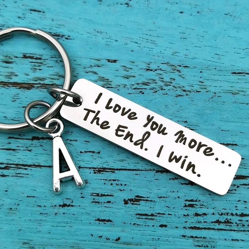 I Love You More Key Chain, Boyfriend Gift, Girlfriend Gift, Birthday Gift for Him, Car Key Chain, Gift for Her, Key Chain