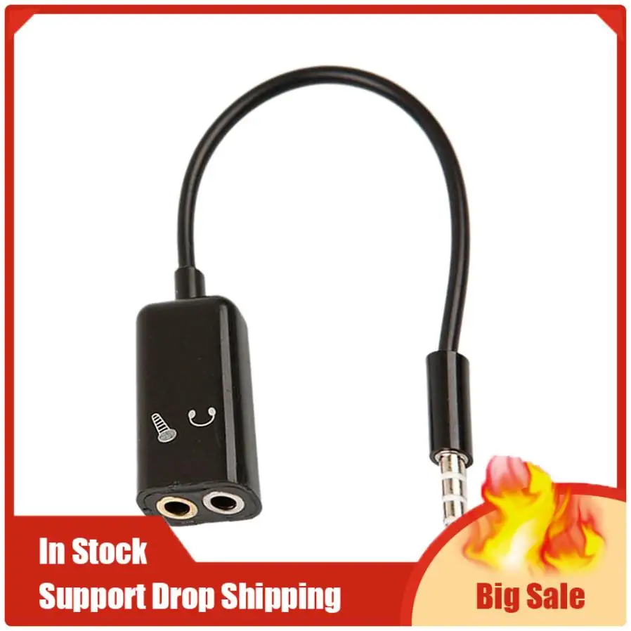 أفضل العروض 2 قطعة الملحقات: 1 قطعة 3.5 مللي متر ستيريو ذكر إلى RCA أحادية أنثى محول الصوت و 1 قطعة 3.5 مللي متر مقسم صوت ستيريو