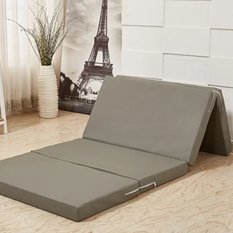 Wear-resistant Leather Mattress Foldable High-density Sponge Mat Moisture-proof Sleeping Pad Single Lunch Rest Cushion