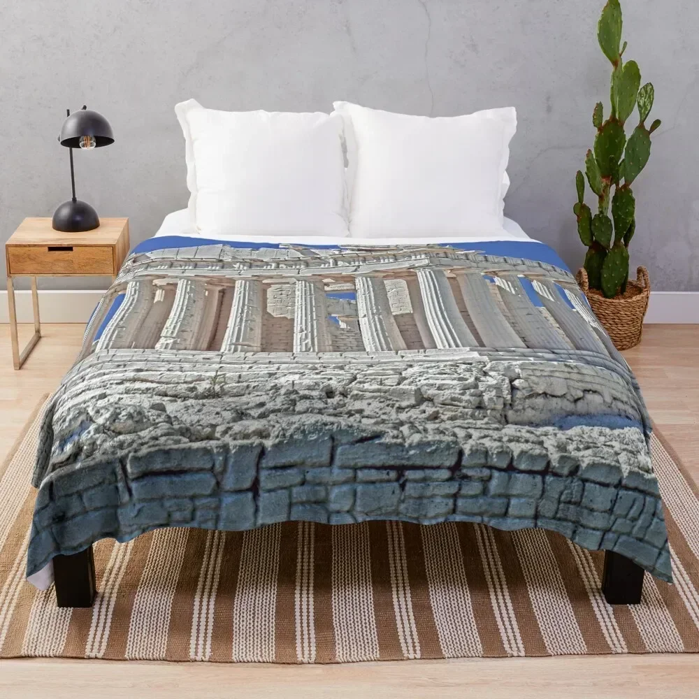

Acropolis Athens BY CALLISC Throw Blanket Plaid on the sofa Custom Soft Beds christmas gifts Blankets