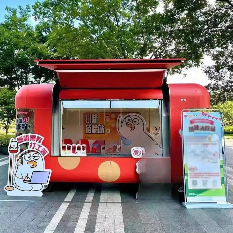 Portable Mobile Food Trailer Commercial Fast Food Cart Outdoor Catering Kiosk Street Food Business Equipment